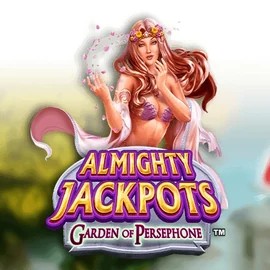 Almighty Jackpots: Garden of Persephone slot logo by Novomatic at Cazeus Casino