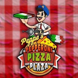 Peppe’s Pepperoni Pizza Plaza logo by Pragmatic Play Cazeus Casino