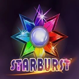 Starburst slot logo by NetEnt at Cazeus Casino