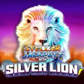 Stellar Jackpots with Silver Lion casino game by Lightning Box Game – featured logo at Cazeus Casino