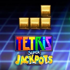 Tetris Super Jackpots slot visual from WMS available on cazeuscasinoo.co.uk