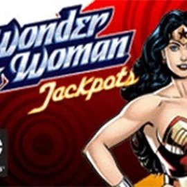 Wonder Woman Jackpots logo by Amaya at Cazeus Casino